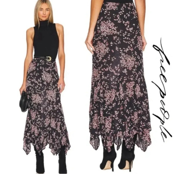 Free people skirt Floral Sz 6 - Picture 2 of 6